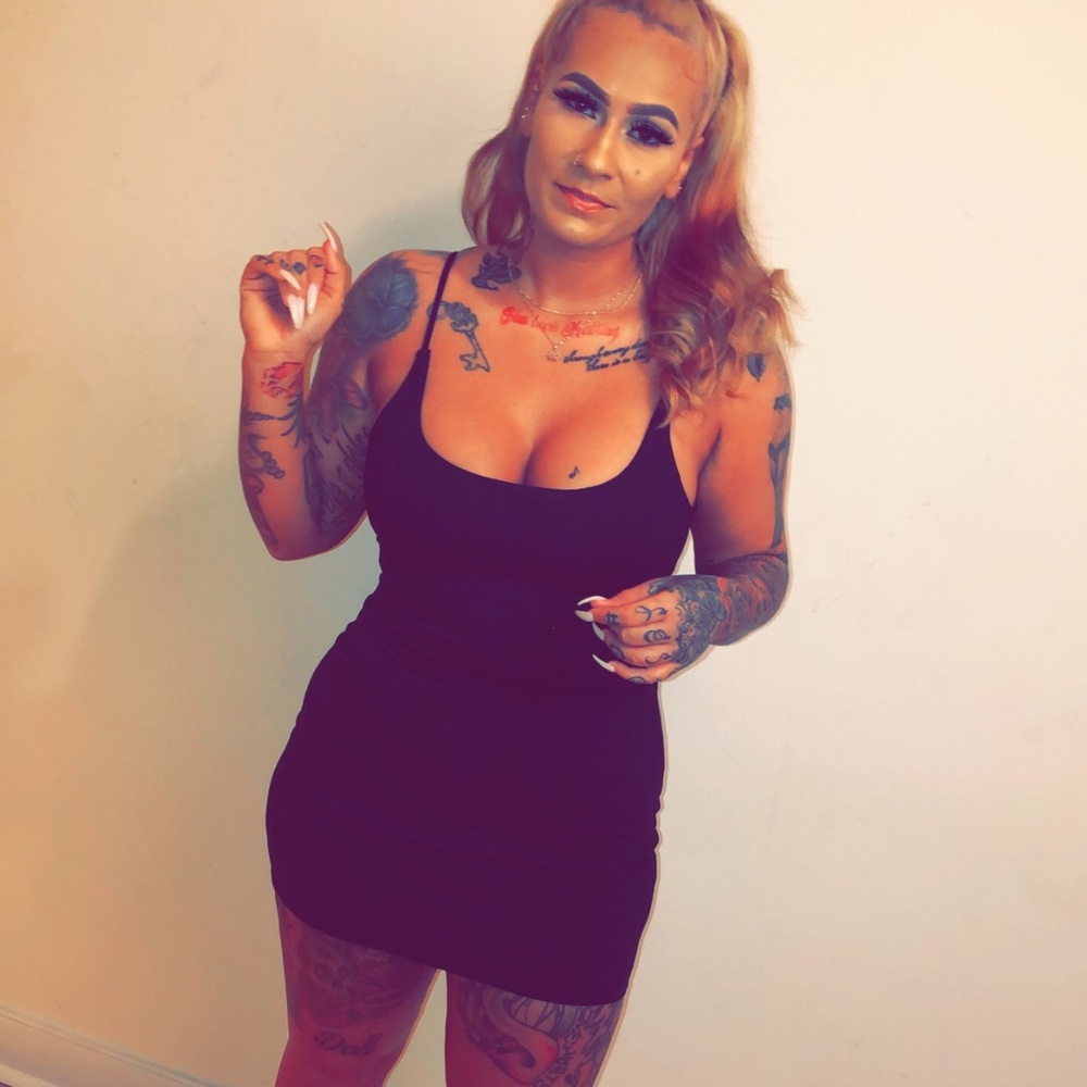 Black mini dress (actual product photographed)